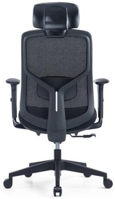 Kancelárska ergonomická stolička PYLON — látka, čierna / viac farieb Modrá Bez podhlavníka