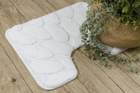 Sada kúpeľňových koberčekov SUPREME STONES kamienky, biela