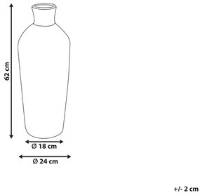 Terakota Dekoratívna váza 62 Béžová Biela ROKAN Beliani