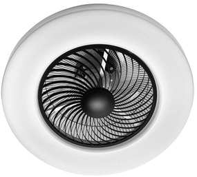 Toolight Toolight, LED stropné svietidlo s ventilátorom APP1552-C, čierna-biela, OSW-05181