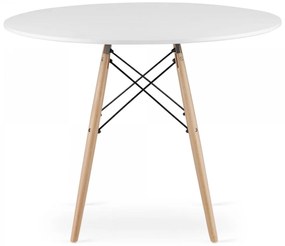 SUPPLIES LEO Škandinávsky jedálenský stôl 100 cm - biely