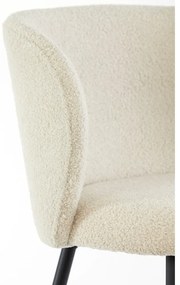 Béžové čalúnené jedálenské kreslo Elyna – Light &amp; Living