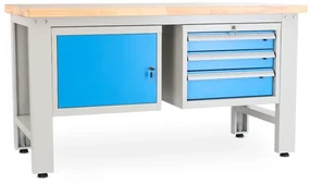 Dielenský stôl Solid OAK-13, 150 cm, 2 závesné boxy, dub