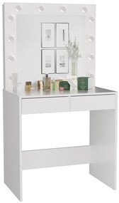 Toaletný stolík Micras 1 (biela) (so zrkadlom) (s LED osvetlením). Akcia -19%. Vlastná spoľahlivá doprava až k Vám domov. 1132473