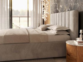 Manželská čalúnená posteľ s úložným priestorom Austin 180x200 - sivá