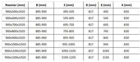 Mexen Pretoria, sprchovací kút 90 (dvere) x 110 (stena) cm, 6mm číre sklo, chrómový profil + čierna sprchová vanička, 852-090-110-01-00-4070