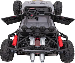 Ramiz Elektrická bugina Racing 5 pre deti +3 sivá + motory 2x200W + diaľkové ovládanie + pomalý štart