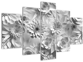 Obraz - Biele kvety (150x105 cm)