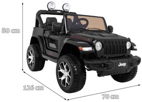 Elektrické autíčko Jeep Wrangler Rubicon Ramiz JWR555 - čierne