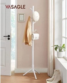 VASAGLE Stojan na kabáty, vešiak na kabáty z masívneho dreva