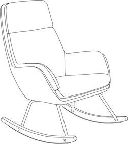 Hojdacie kreslo Lindberg, staroružová látka