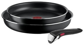 Hliníková súprava riadu 3 ks Ingenio Easy Cook & Clean Black - Tefal