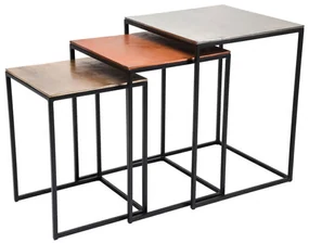 Loft set príručných stolíkov štvorec