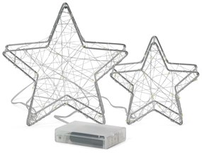 Dekoračné LED hviezdy, 2 ks, malé