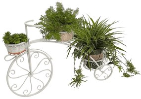 Kondela Retro kvetináč v tvare bicykla, biela, PAVAR