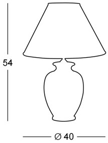 Kolarz A1340.71 - Stolná lampa CHIARA 1xE27/100W/230V biela  pr. 40 cm
