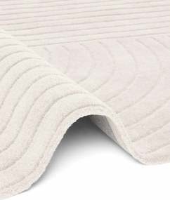Vikosa, Kusový koberec Vikosa Arcura 106269 Cream White kruh, 120x120 (priemer) kruh, biela, obývacia izba