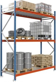 Priemyselný regál Longspan s kovovou policou