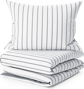 Povlečení z Renforcé bavlny CAPRIVI šedé knoflík Rozmer obliečky: 70 x 90 cm | 140 x 220 cm