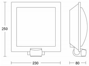 Steinel 566814 - Vonkajšie nástenné senzorové svietidlo 1xE27/60W/240V L 20 S IP44
