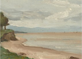 Obraz - Jean-Baptiste-Camille Corot, Beach Near Etretat, reprodukcia (70x50 cm)