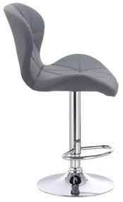 LuxuryForm DESIGN Barová stolička LIVIO na striebornom tanieri - šedá