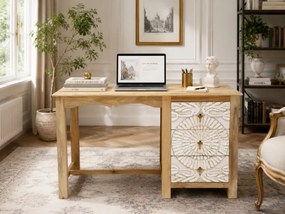 Písací stôl Sita 130x76x70 indický masív mango