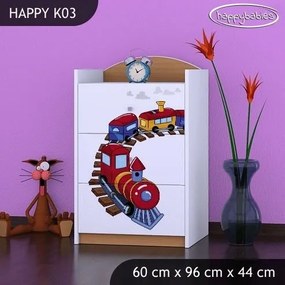 Detská komoda MAŠINKA - TYP 3