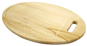 AMADEA Dřevěné servírovací prkénko - podnos ovál, masivní dřevo, 35 cm
