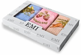 Utierky vaflové na riad fruits set 3 ks EMI