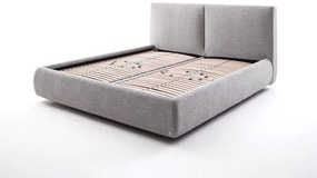 Čalúnená posteľ lucy s úložným priestorom 180 x 200 sivá MUZZA