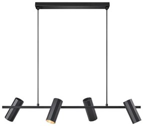 Nordlux - Luster na lanku ALANIS 4xGU10/15W/230V čierna