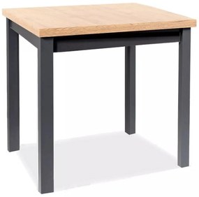 Jedálenský stôl Adam 80 cm dub artisan/čierny