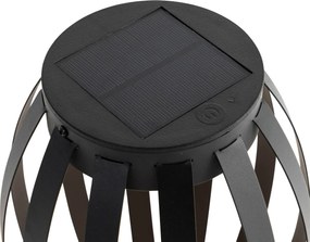 Vonkajšia stolná lampa čierna 3-stupňový stmievač solárny a nabíjateľný - Sheldon