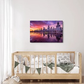 Obraz - Budhovia v západe slnka (90x60 cm)