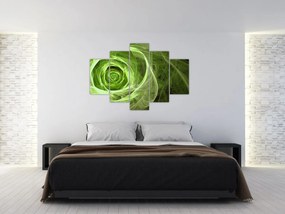 Obraz - Abstraktné ruže zelená (150x105 cm)