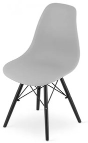 Jedálenská stolička OSAKA svetlosivá (čierne nohy)