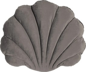 Šedý vankúš v tvare mušle - 38 * 48 cm