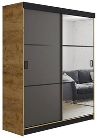 Skriňa Retro 138 3L craft / Dvierka grafit