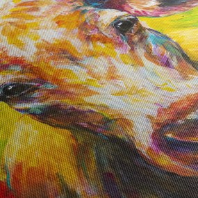 Obraz - Maľovaná krava (90x60 cm)