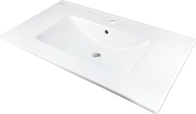 Deante Tubo, keramické umývadlo na zapustenie 815x470x160 cm, biela lesklá, DEA-CTU_6U8W