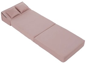 Skladacie kreslo/matrac PELOS, svetlo ružová
