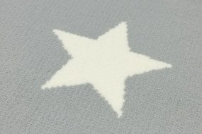 Koberec LUNA 533744/89944 hviezdy, sivý / krémový