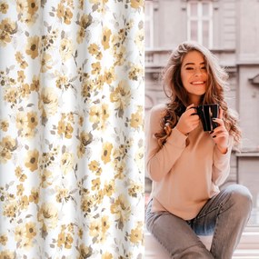 ZATEMŇOVACÍ ZÁVES NA KRÚŽKOCH CAREN 140X250 CM VZOROVANÁ