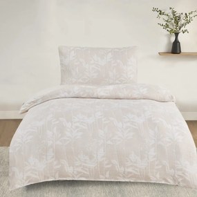 Obliečky damaškové žakarové Boston bežové 200x140cm+90x70cm TiaHome