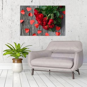 Obraz - kytica ruží (90x60 cm)