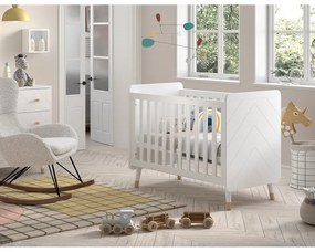 Biela postieľka z borovicového dreva 60x120 cm BILLY – Vipack