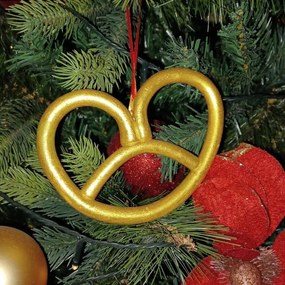 DECOLED Pretzel, 15 x 11 cm, zlatý