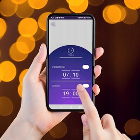 JU Svetelná reťaz SMART s 200 LED, teplá biela, napájanie zo siete, vonkajšie použitie