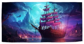 Sablio Uterák Magická plachetnica pod mesiacom - 30x50 cm